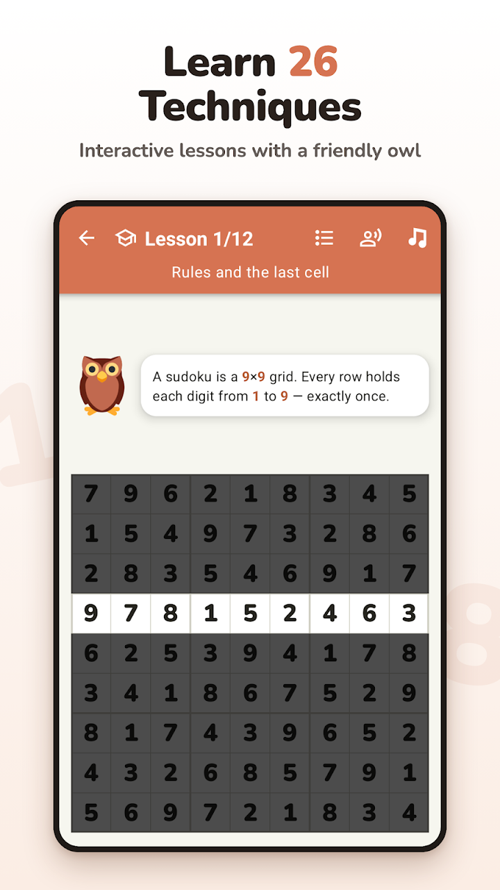 Sudoku screenshot