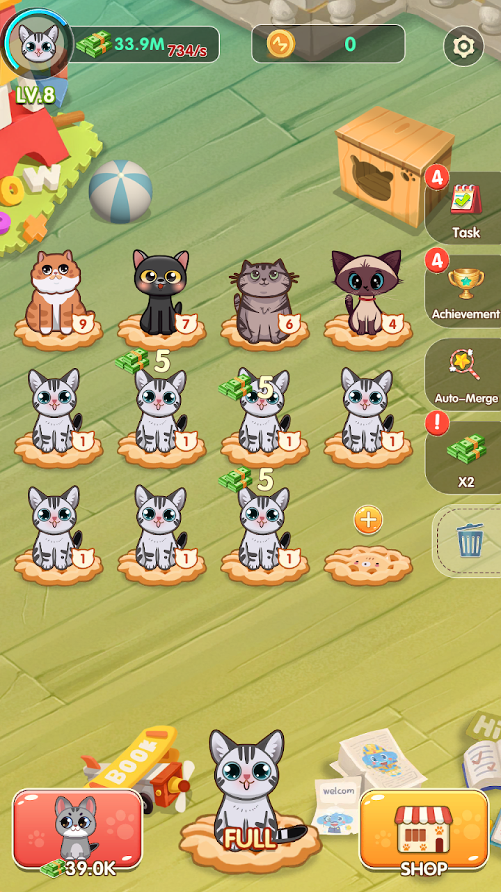 Kitty Evolution: Merge Game screenshot